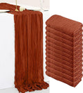 12 Pack Cheesecloth Table Runner Terracotta 35x120 in - Rustic Party
