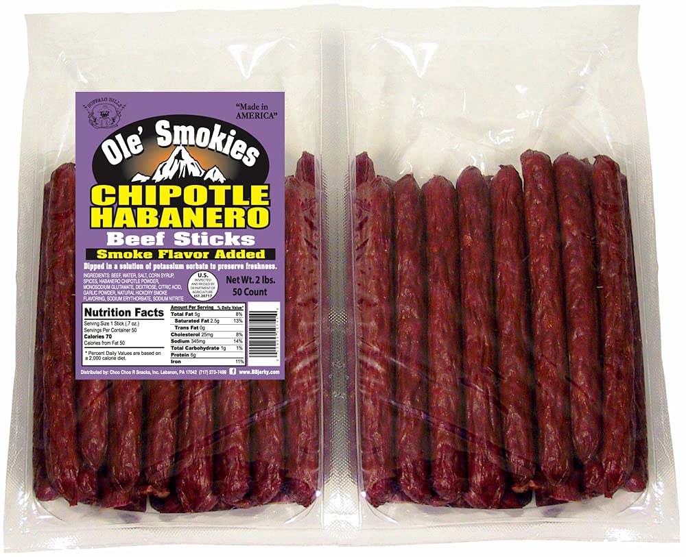Buffalo Bills 2-lb Chipotle Habanero Beef Sticks for Heat Lovers