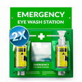 BPA Free Portable Eye Wash Station OSHA Approved - Wall-Mounted Kit