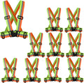 zojo Reflective Vest Pack of 10 - Lightweight High Visibility Safety