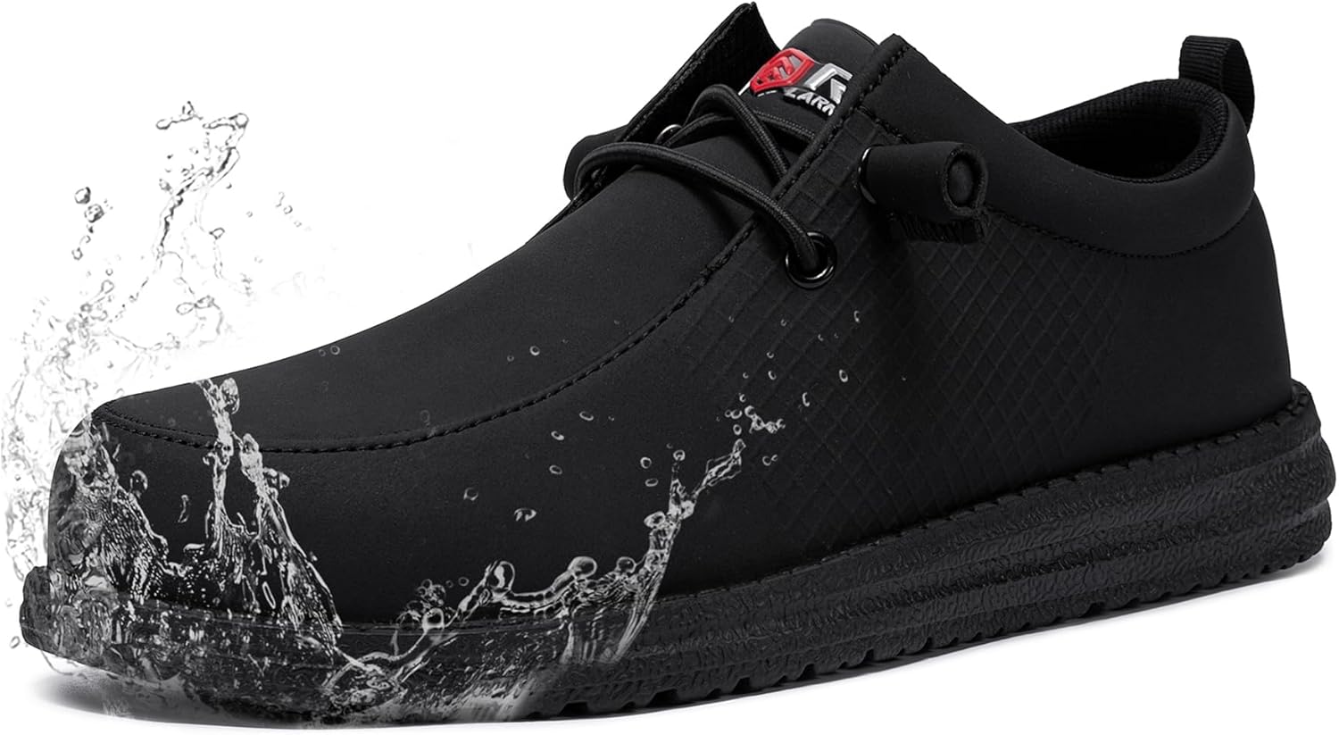 LARNMERN Slip On Steel Toe Shoes for Men - Lightweight Comfort