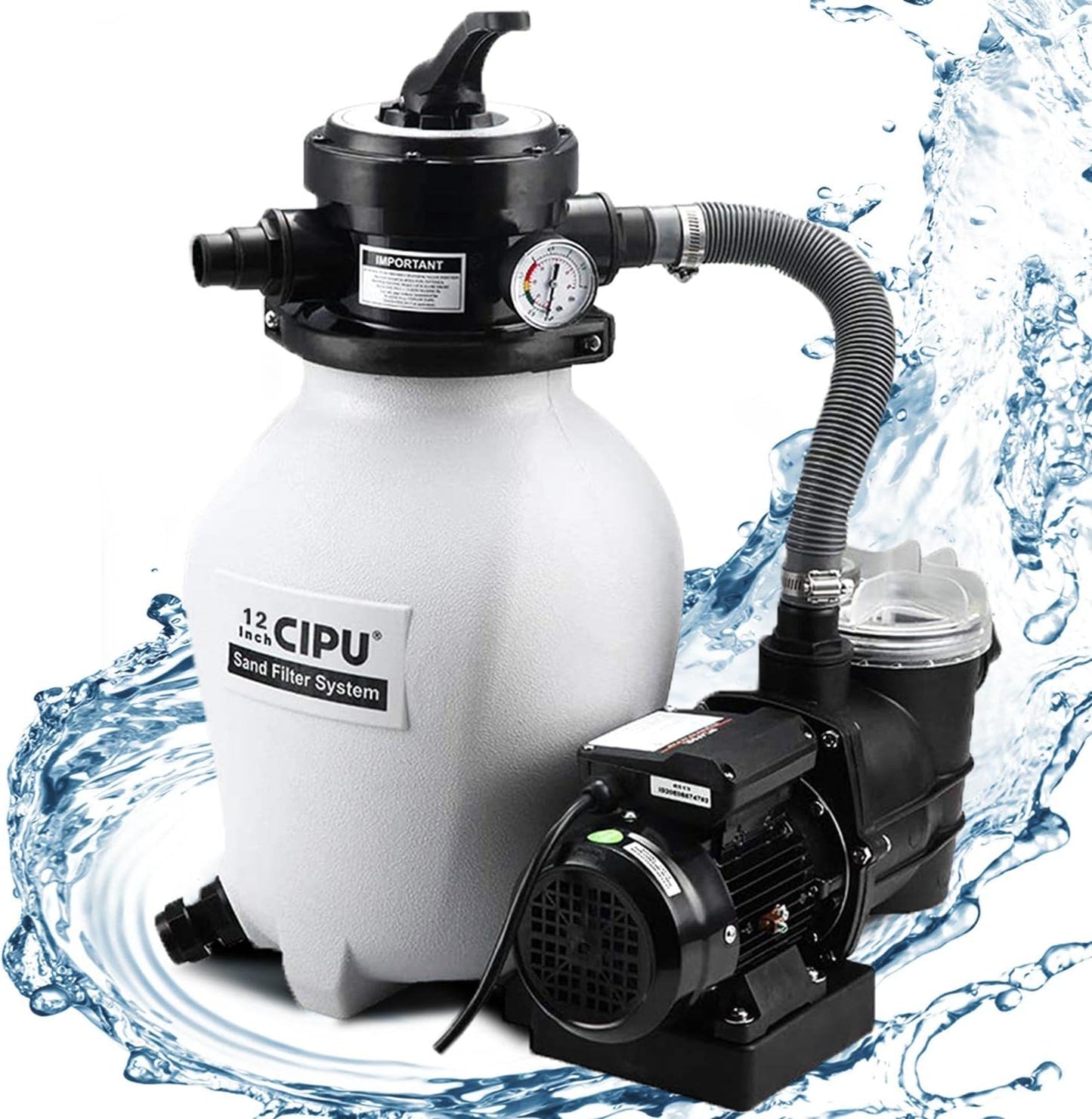 12-inch Sand Filter Pump System for Above Ground Pools