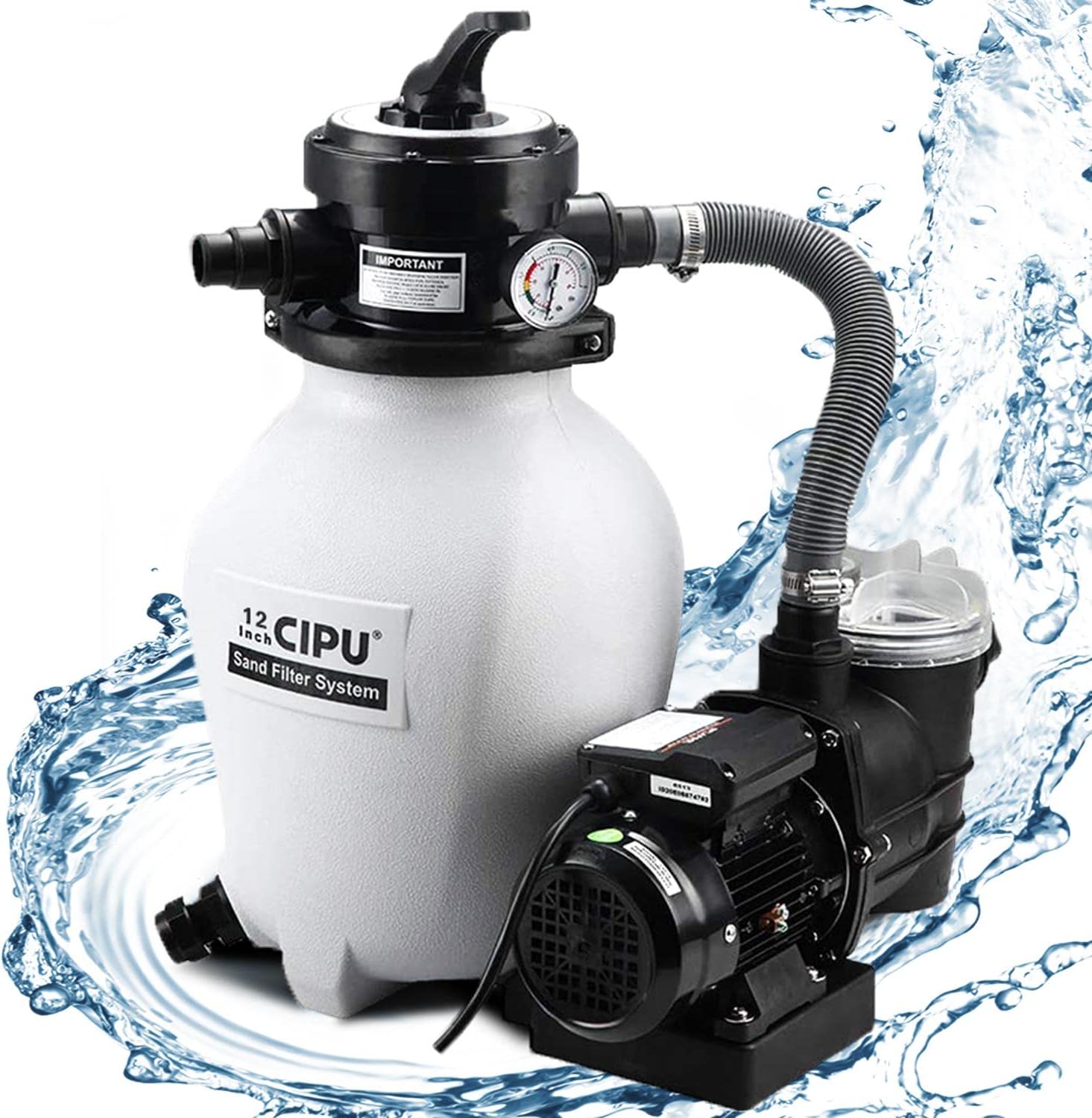 12-inch Sand Filter Pump System for Above Ground Pools