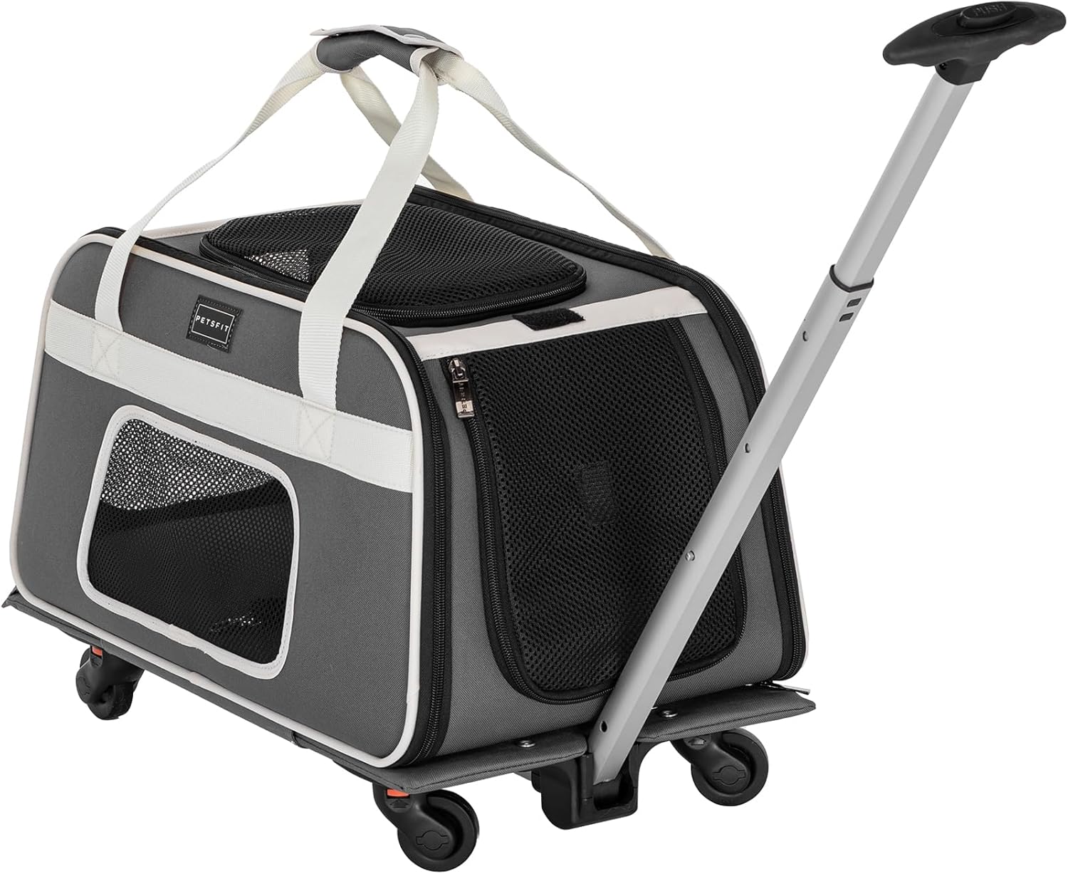 PETSFIT Airline Approved Dog Carrier with Wheels for Small Pets