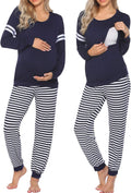 Ekouaer Maternity Nursing Pajama Set - Soft, Adjustable Fit