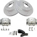 TRQ Front Brake Pad & Rotor Kit with Calipers for Jeep Grand Cherokee