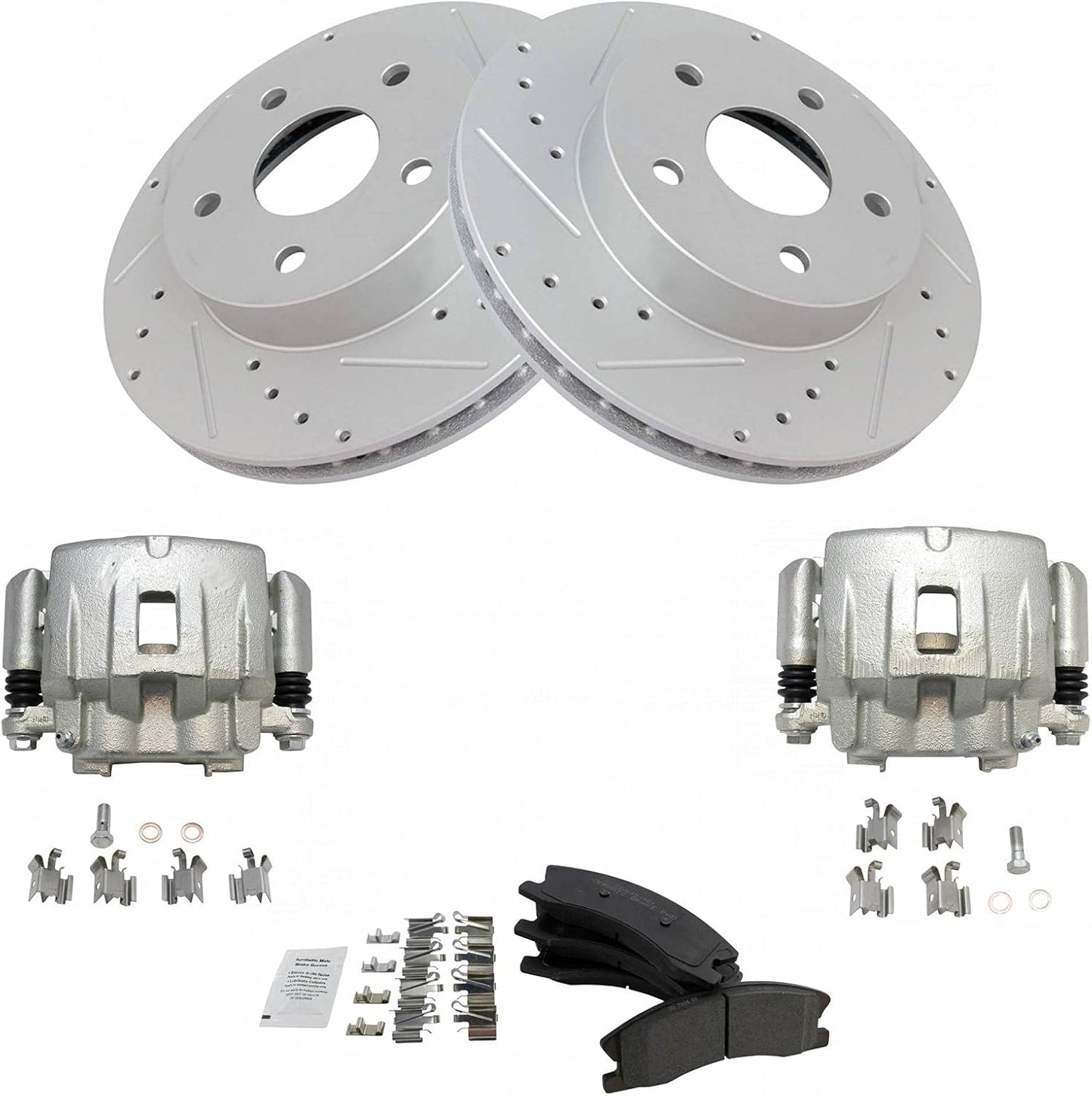 TRQ Front Performance Brake Pad & Rotor Kit for Jeep Grand Cherokee
