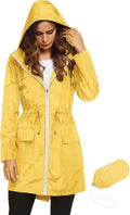 Lomon Women Waterproof Lightweight Rain Jacket - Casual Active Hooded
