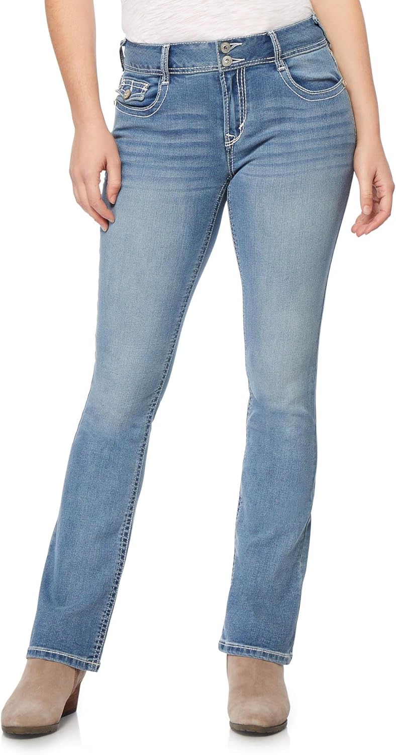 WallFlower Women's Luscious Curvy Bootcut Jeans for Every Body