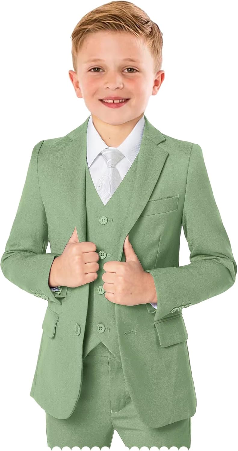Boys Formal Suit 5 Piece Set for Weddings and Special Events