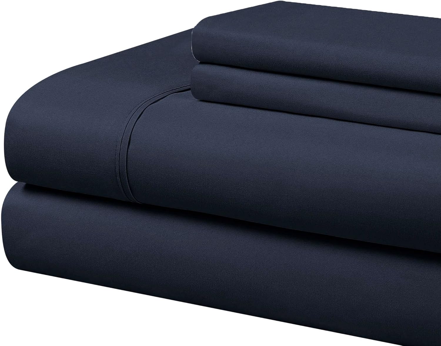 Ultra Soft Hypoallergenic Microfiber Bedding Sheet Set in Navy