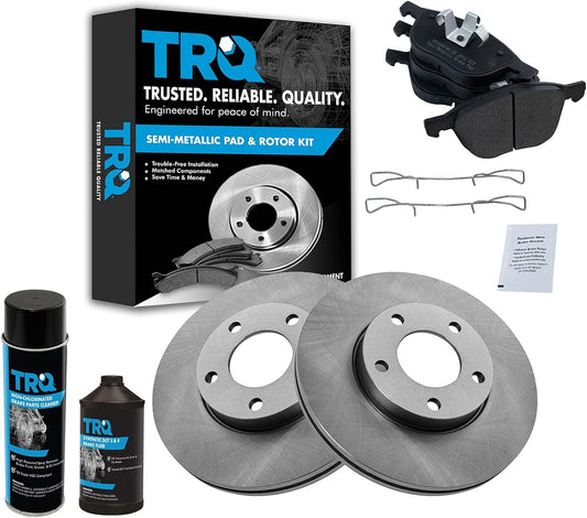 TRQ Front Brake Pad & Rotor Kit for 2004-2013 Mazda 3 Vehicles