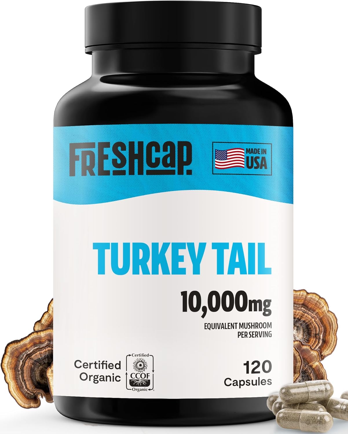 Turkey Tail Mushroom Supplement for Immune Support 10,000mg