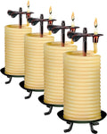 Candle by the Hour 80-Hour Vertical Beeswax Candle Pack of 4 - Long