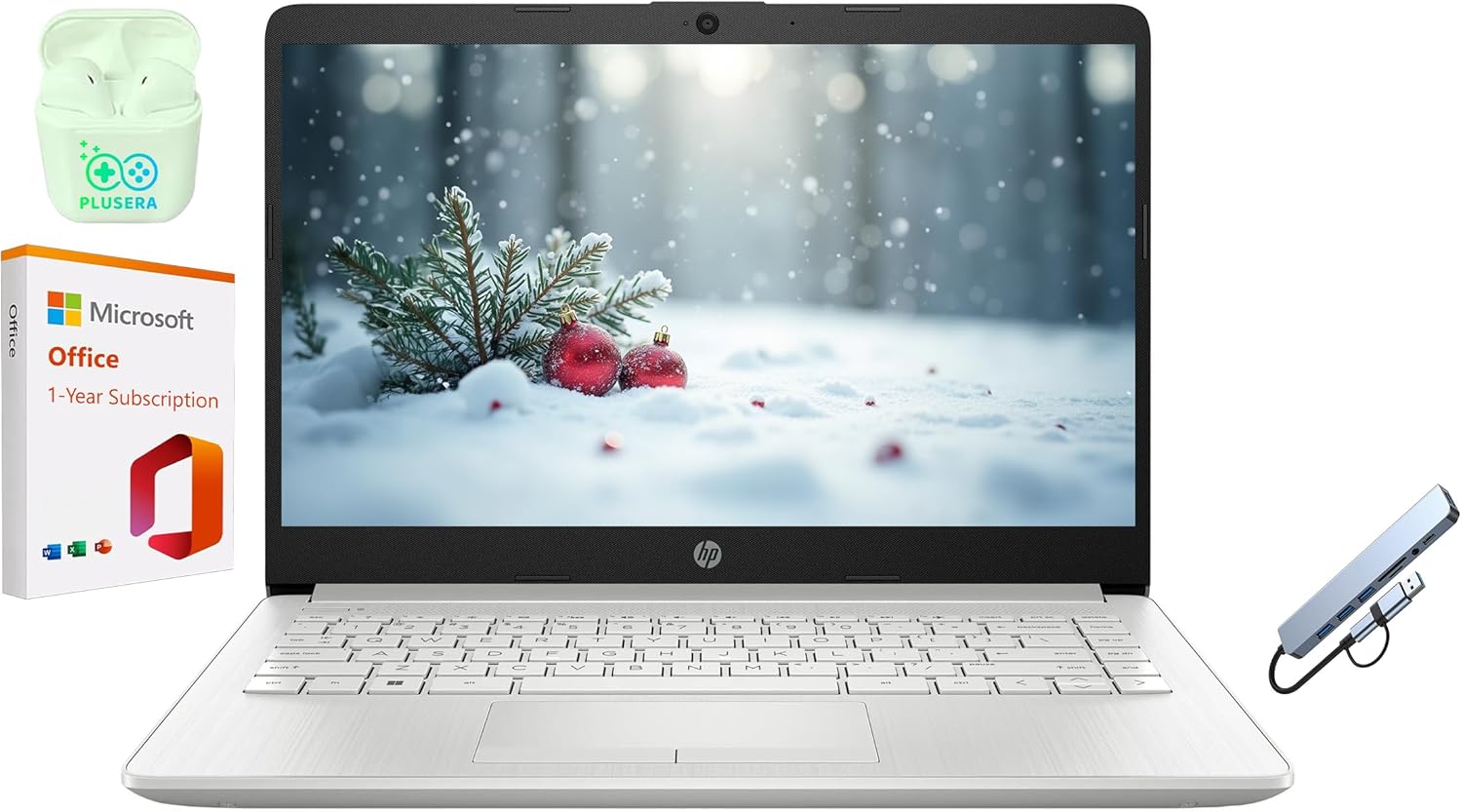 HP 14 Business Laptop, 16GB RAM + 320GB Storage + Microsoft Office 365