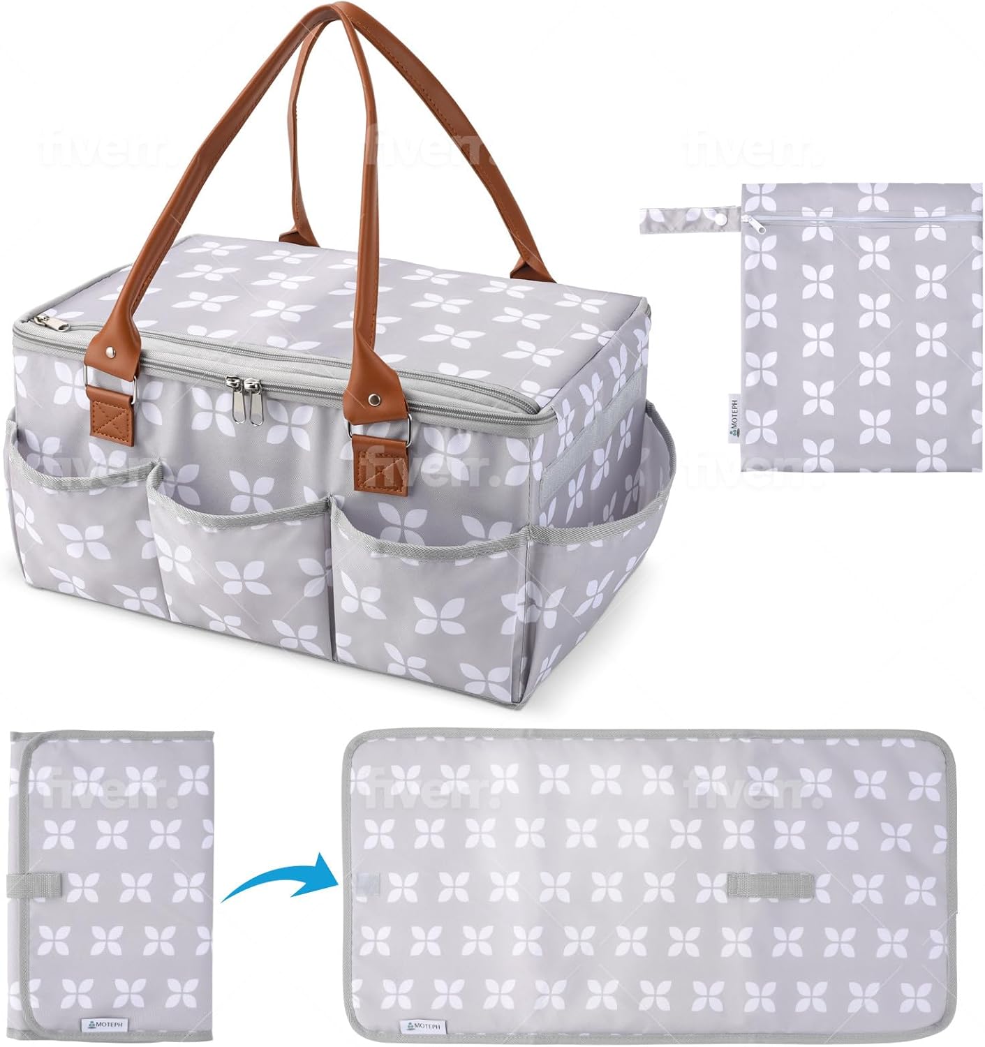 Spacious Moteph Diaper Caddy - Ultimate Baby Organizer