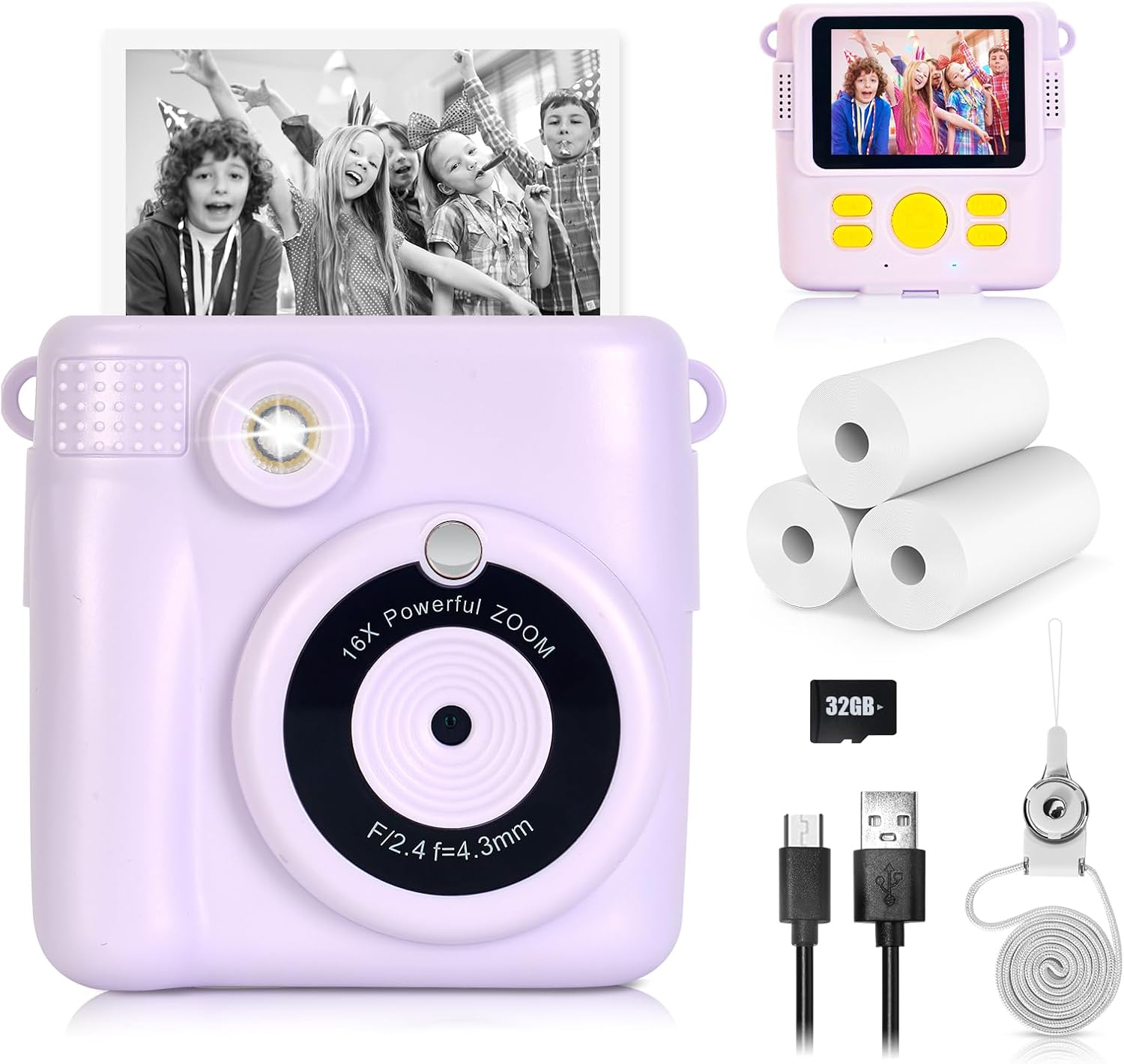 Phetium Kids Camera - Instant Printing Fun!