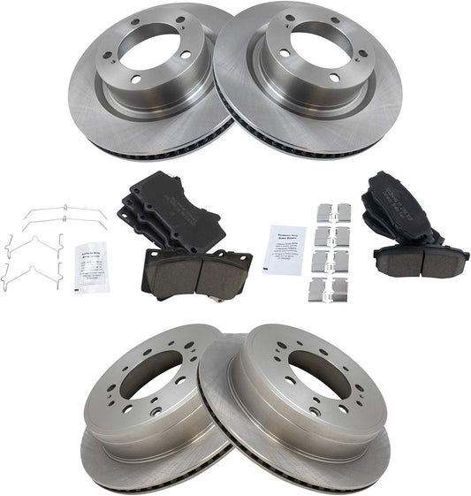 TRQ Brake Pad & Rotor Kit for Lexus LX570 and Toyota Models