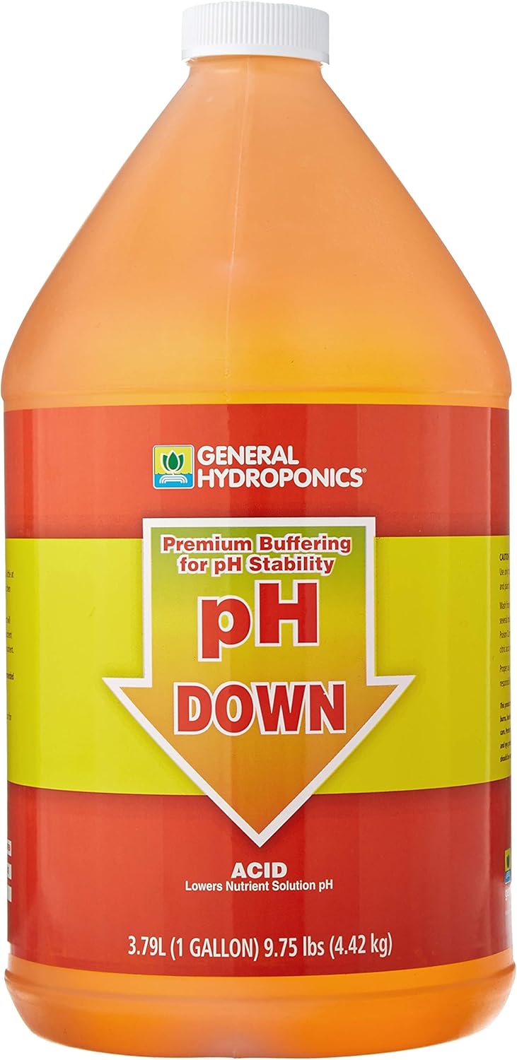 General Hydroponics pH Down Liquid for Optimal pH Stability