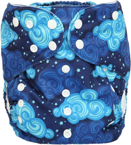 Reusable Big Cloth Diaper for Toddlers | Sigzagor | Night Cloud