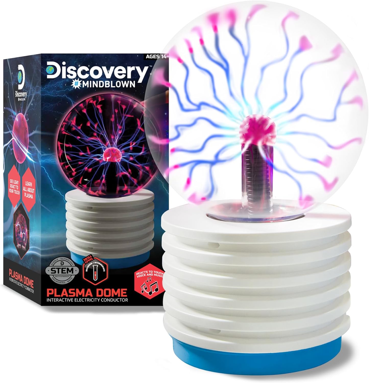 Discovery Plasma Globe Lamp - Interactive Light-Up Orb for Fun