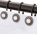 Sunflower Shower Curtain Hooks Set - Elegant Floral Design for Bathroom