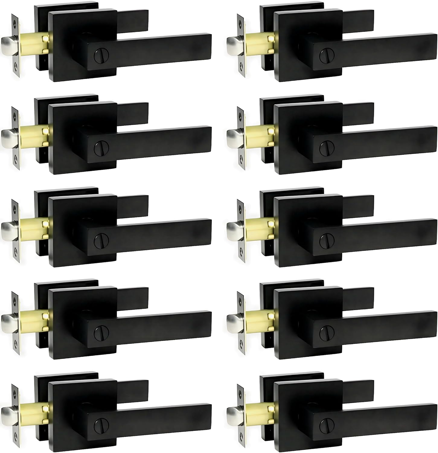 Matte Black Interior Privacy Door Locksets for Bedrooms & Bathrooms