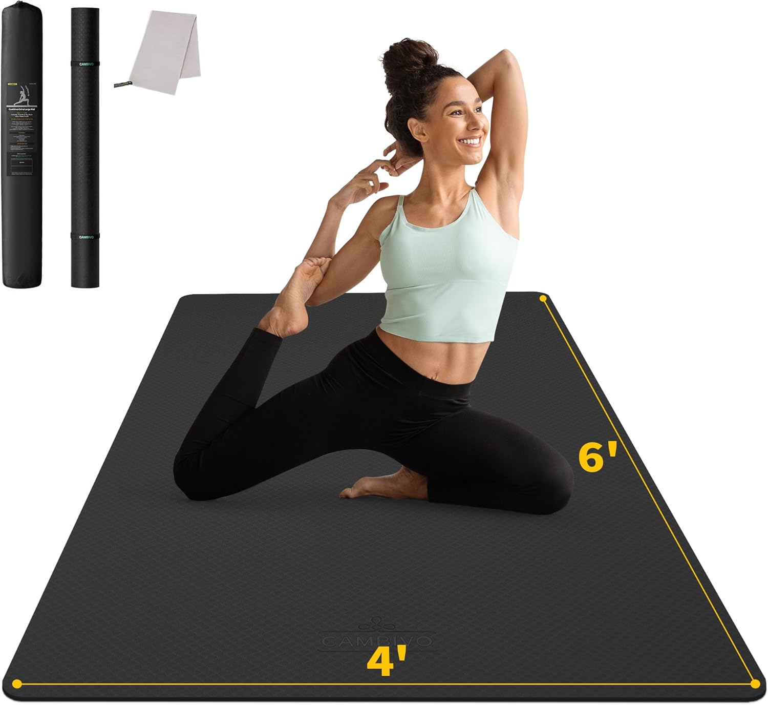 Extra Wide Yoga Mat for Home Workouts