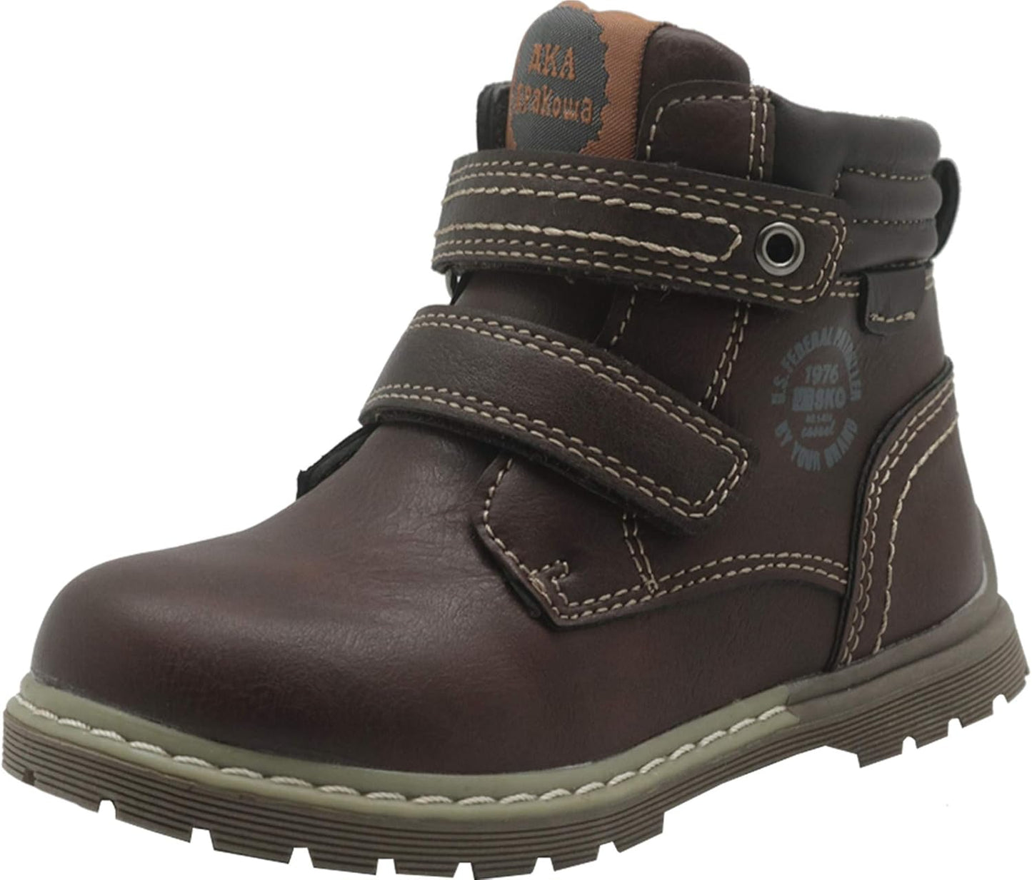 Apakowa Toddler Little Boys Water Resistant Ankle Work Boots