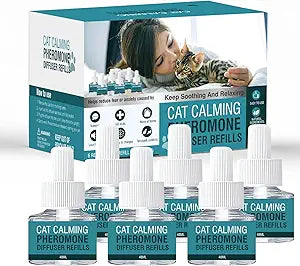 Cat Pheromones Calming Diffuser Refill 6 Pack for Stress Relief