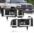LED DRL Headlights Compatible with 1994-2002 Dodge Ram - Clear Vision