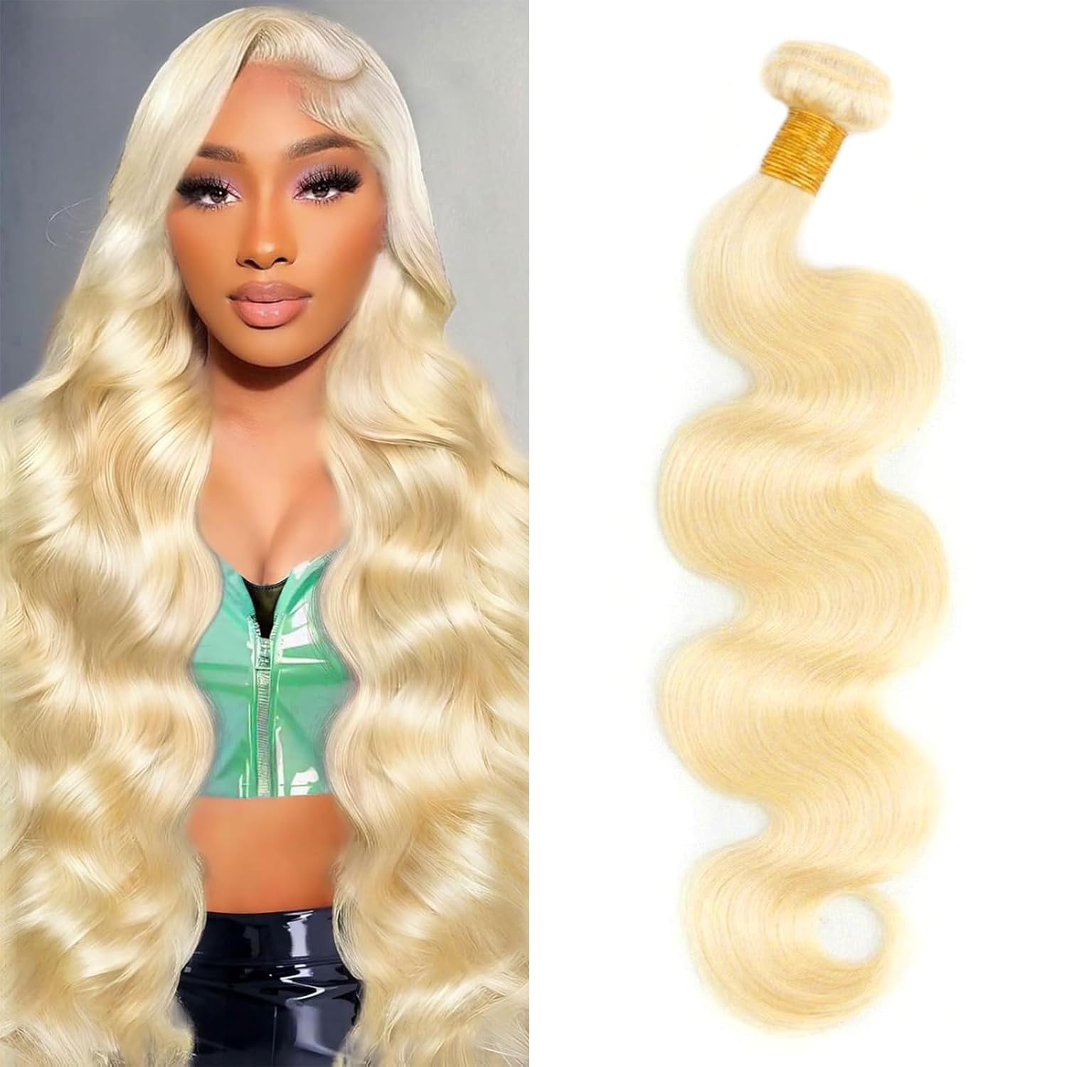 613 Bundles Human Hair 20 Inch Blonde Body Wave Extensions
