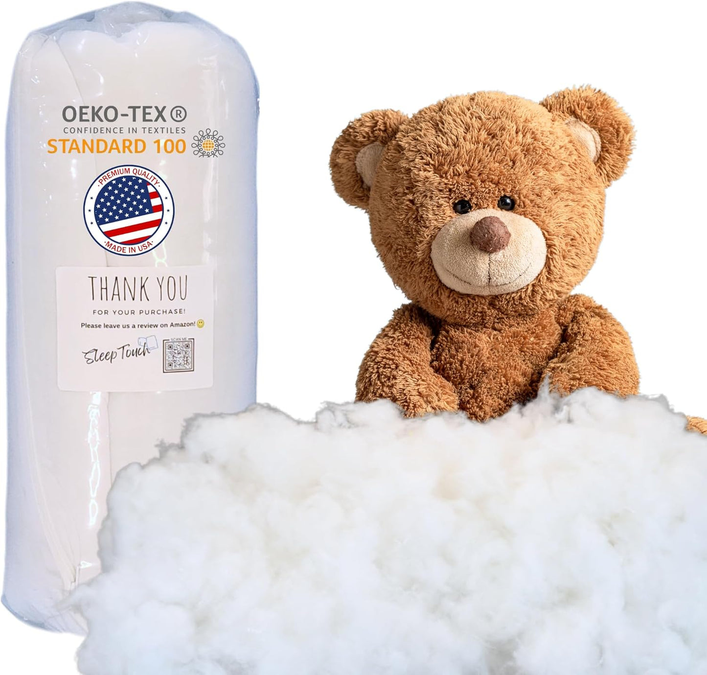 Polyester Fiber Fill Stuffing for Cushions, Toys, and Crafts