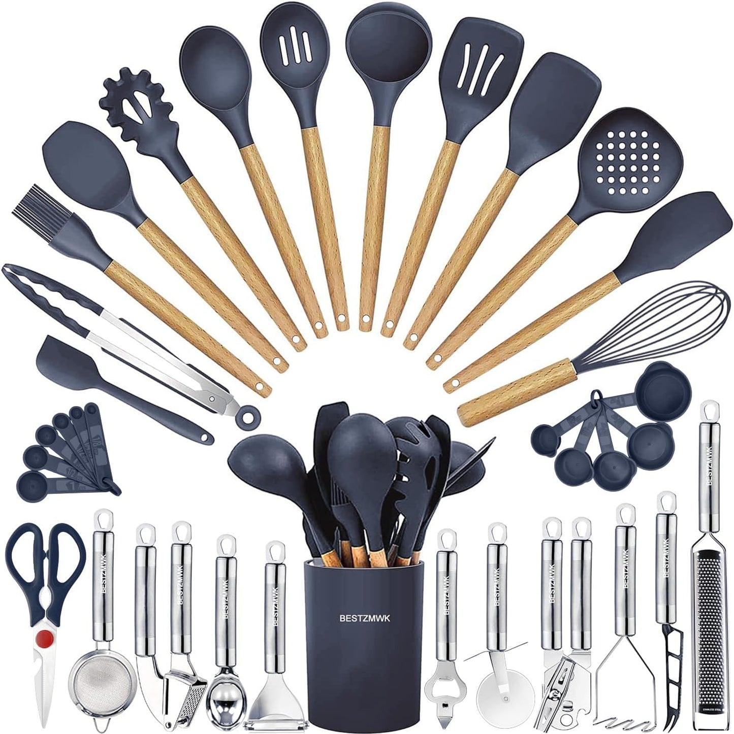 Cooking Utensils Set - 35 PCs Kitchen Tools for Every Cook