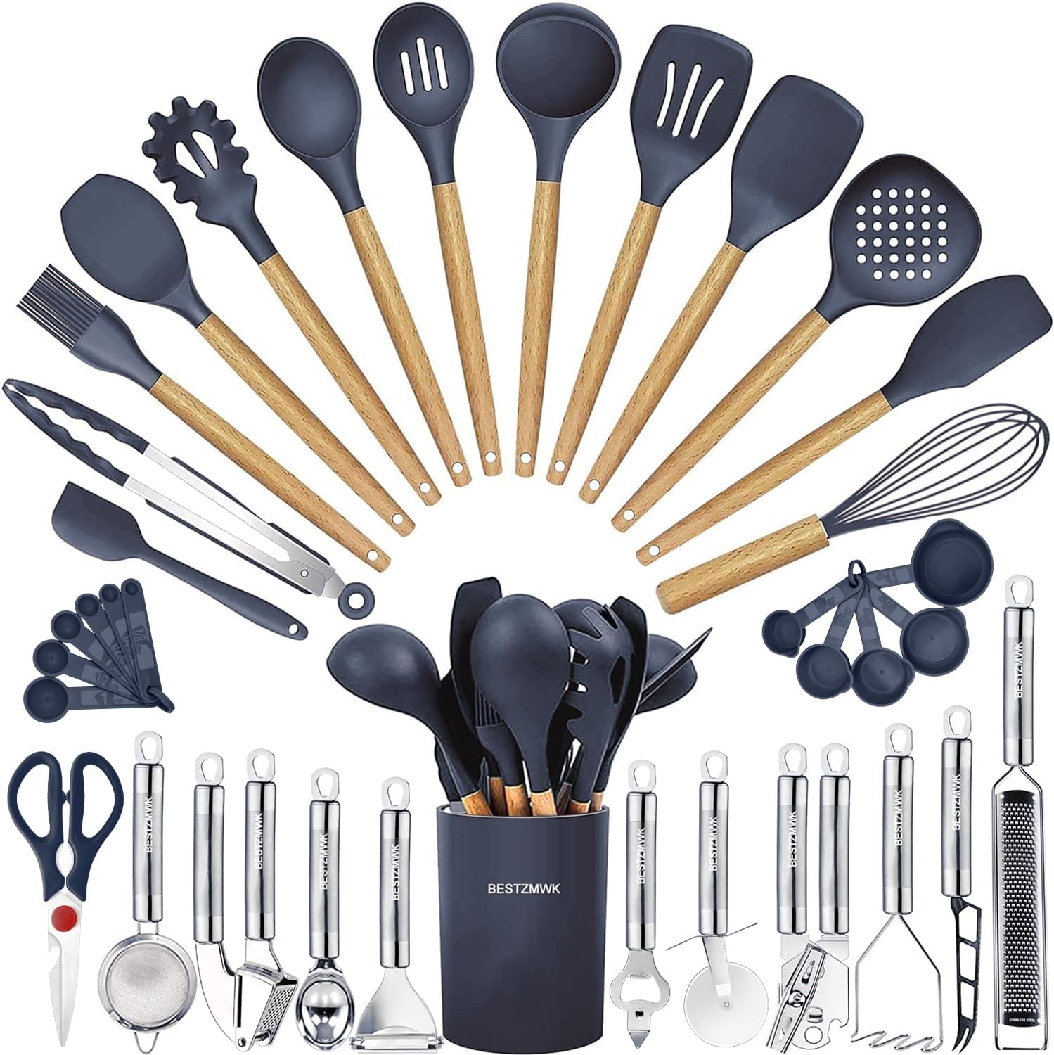 Cooking Utensils Set - 35 PCs Kitchen Tools for Every Cook