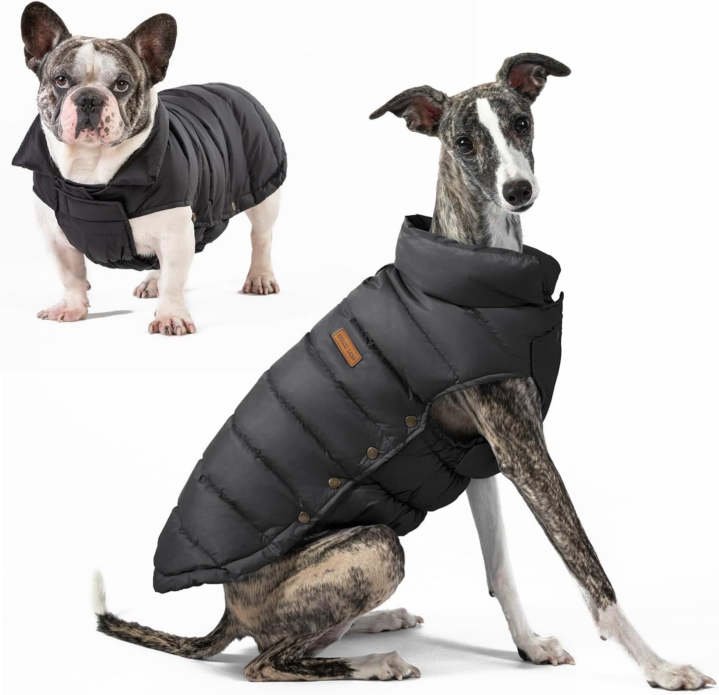 SPACE LION Dog Puffer Jacket for Cold Weather Protection
