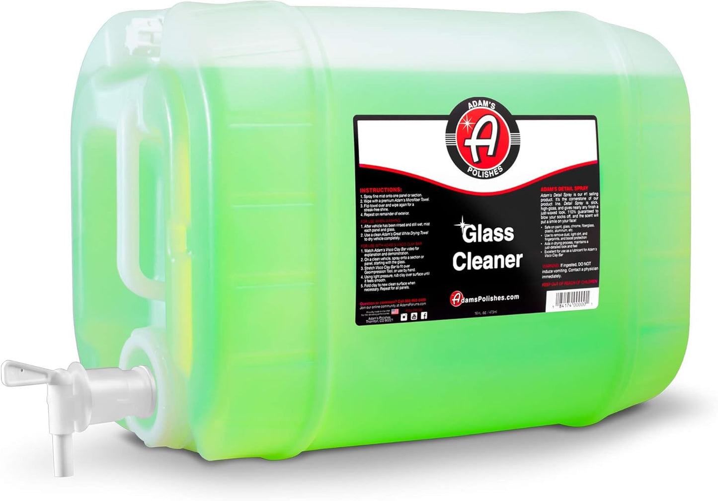 Adam's Polishes Glass Cleaner - Streak Free Car Window Cleaner