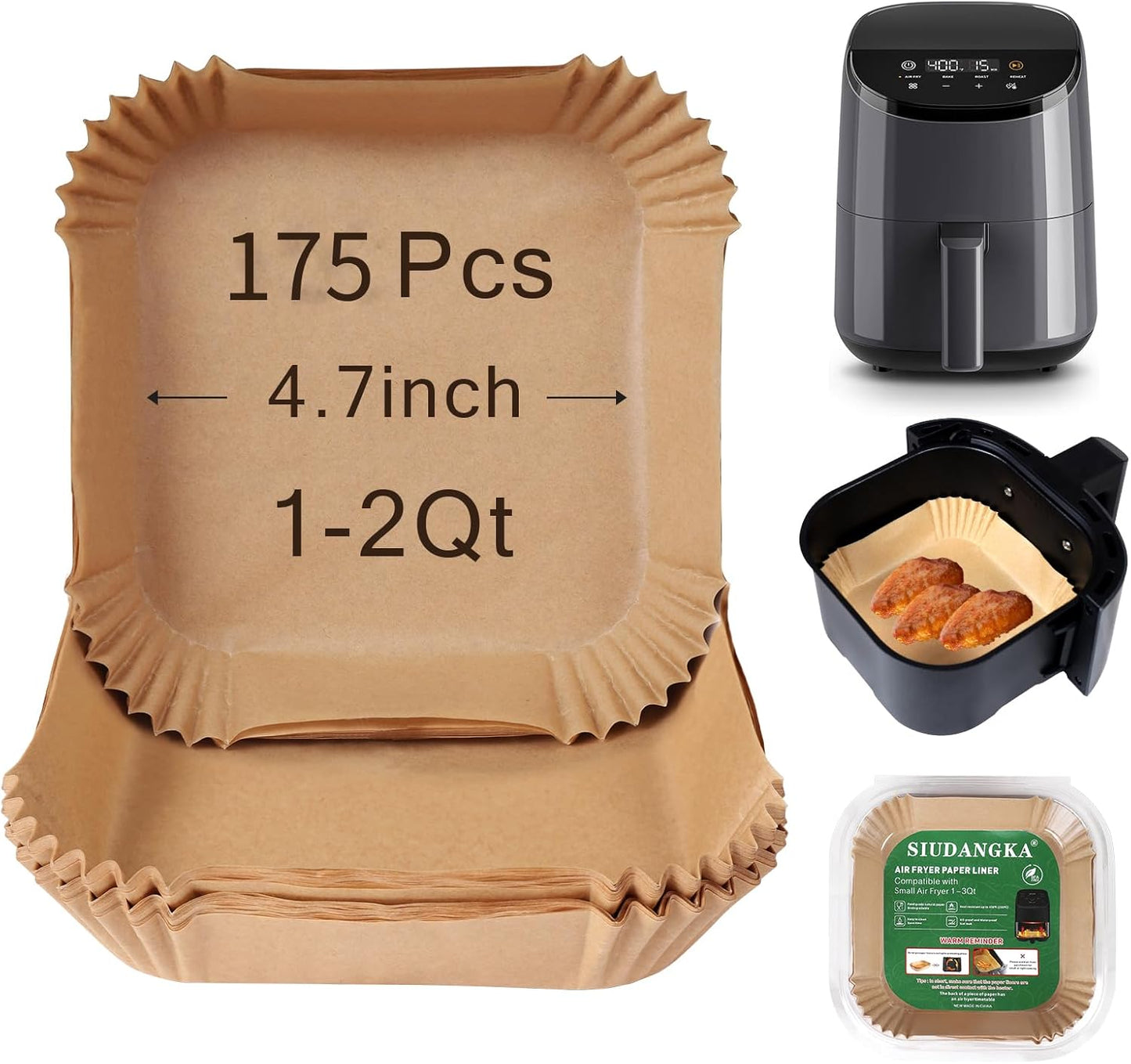 COSORI Air Fryer 175 PCS Unbleached Liners