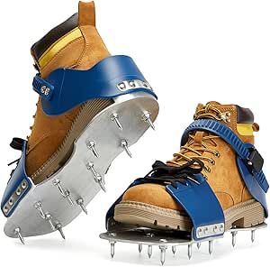 Leweio Gunite Spiked Shoes for Epoxy Flooring with Short Spikes
