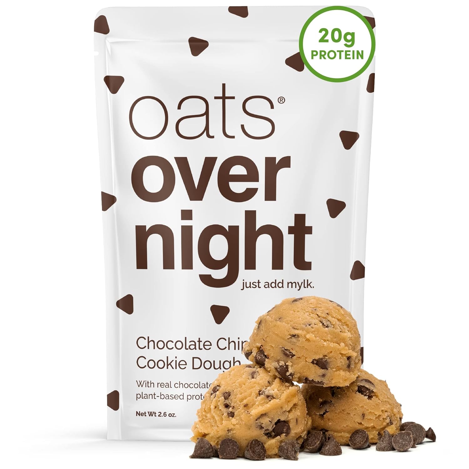 Oats Overnight Chocolate Chip Cookie Dough Vegan Breakfast Shake