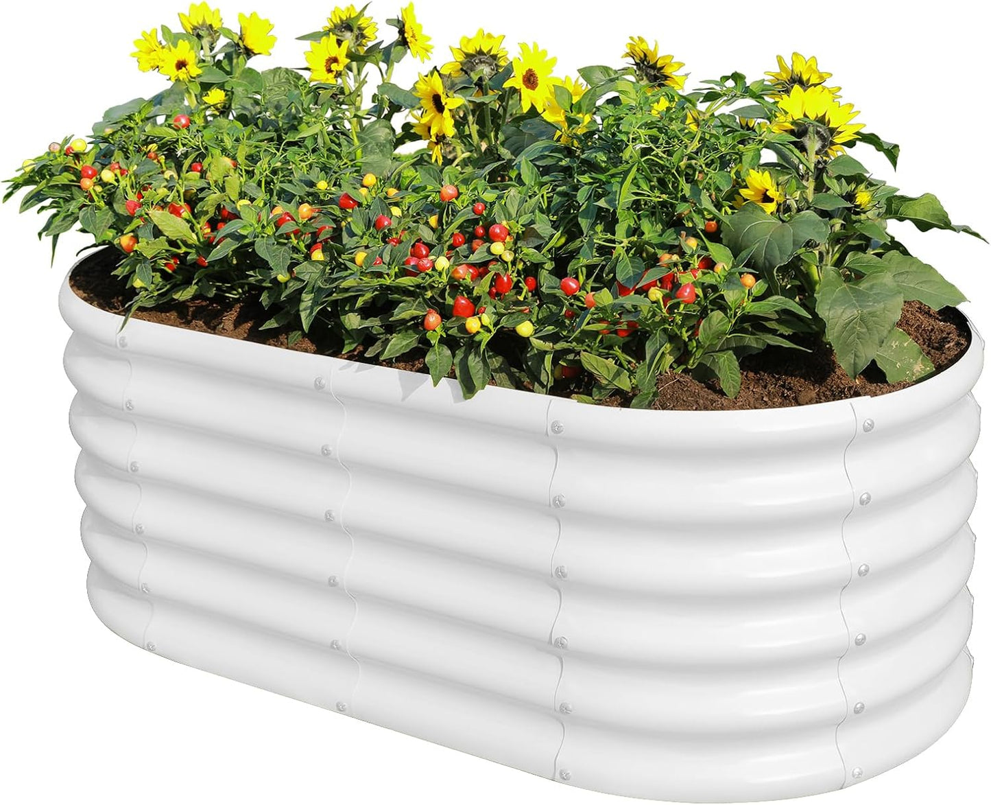Land Guard 18 Tall Galvanized Raised Garden Bed Kit for Vegetables