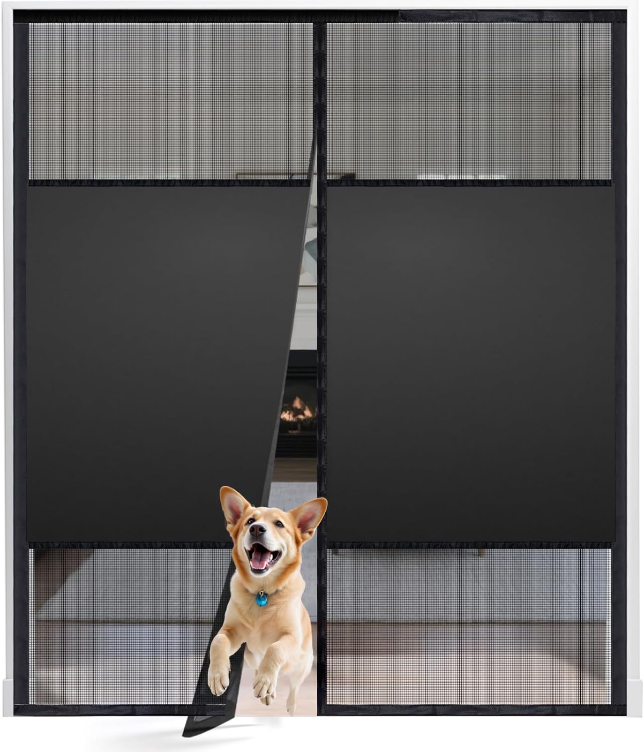 Magnetic Screen Door with Privacy Protection for Easy Access