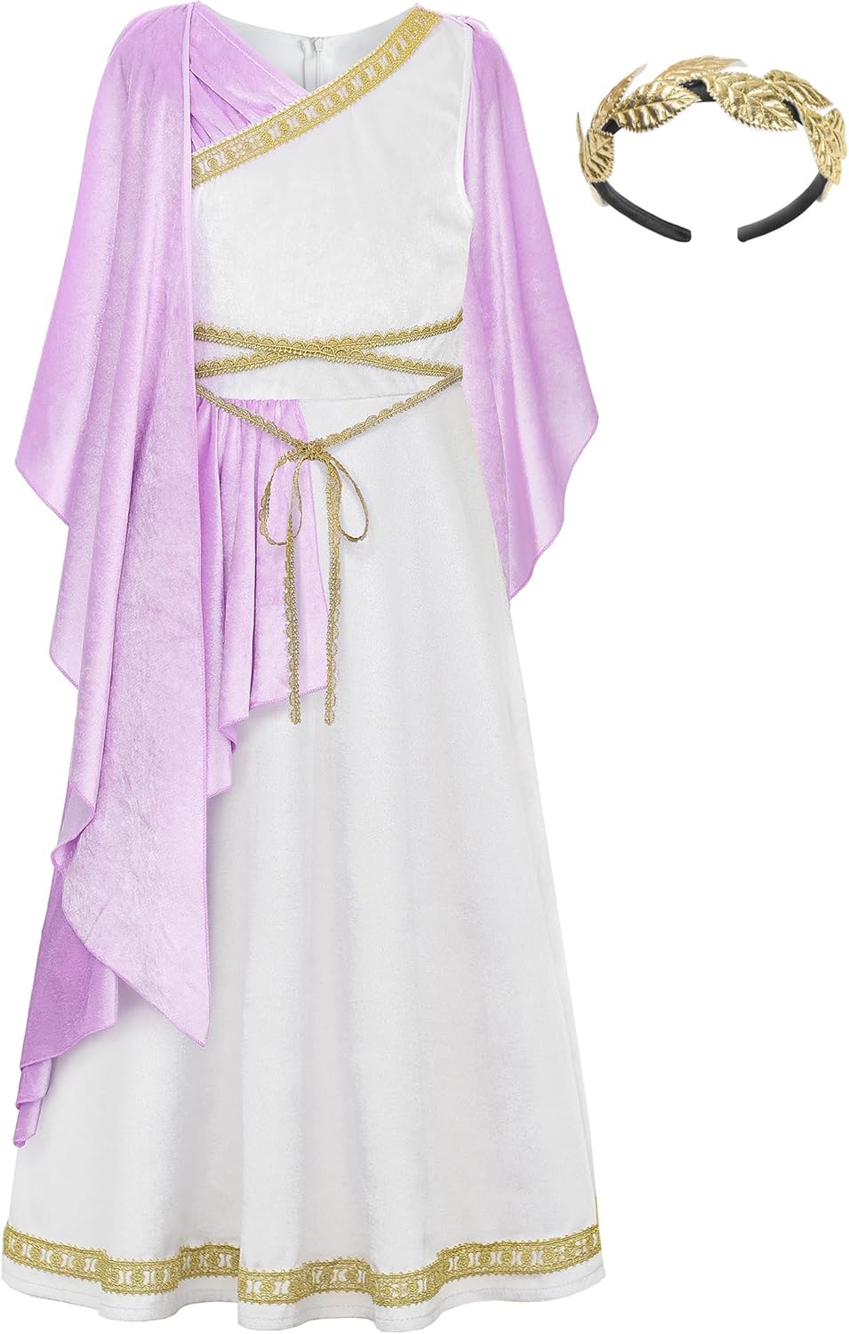 ReliBeauty Kids Greek Goddess Costume with Headband for Girls
