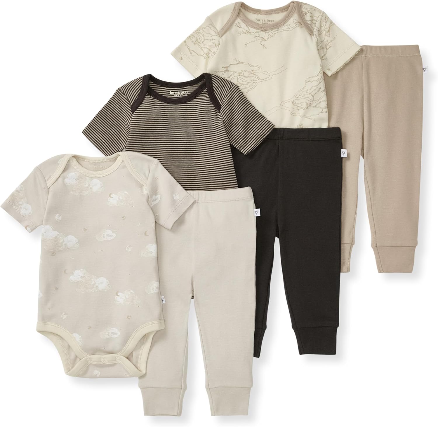 Burt's Bees Baby Unisex 6-Piece Bodysuit and Pant Set Review