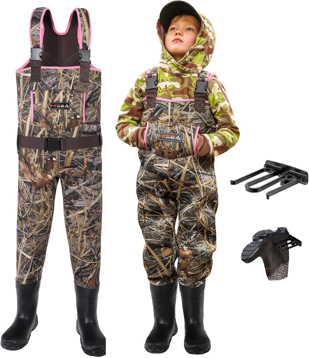 HISEA Kids Chest Waders for Toddler & Children Waterproof Fun