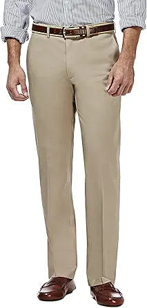 Haggar Men's Premium No Iron Khaki Straight Fit Casual Pant