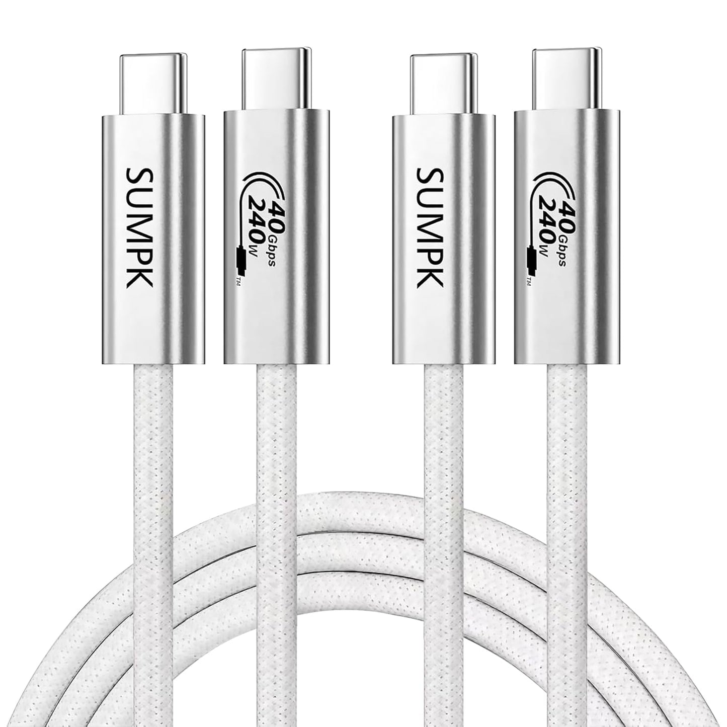 High-Speed 40Gbps USB4 Cables x2 Pack
