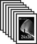 24x36 Black Poster Frame 7 Pack - Versatile Wall Gallery Frames