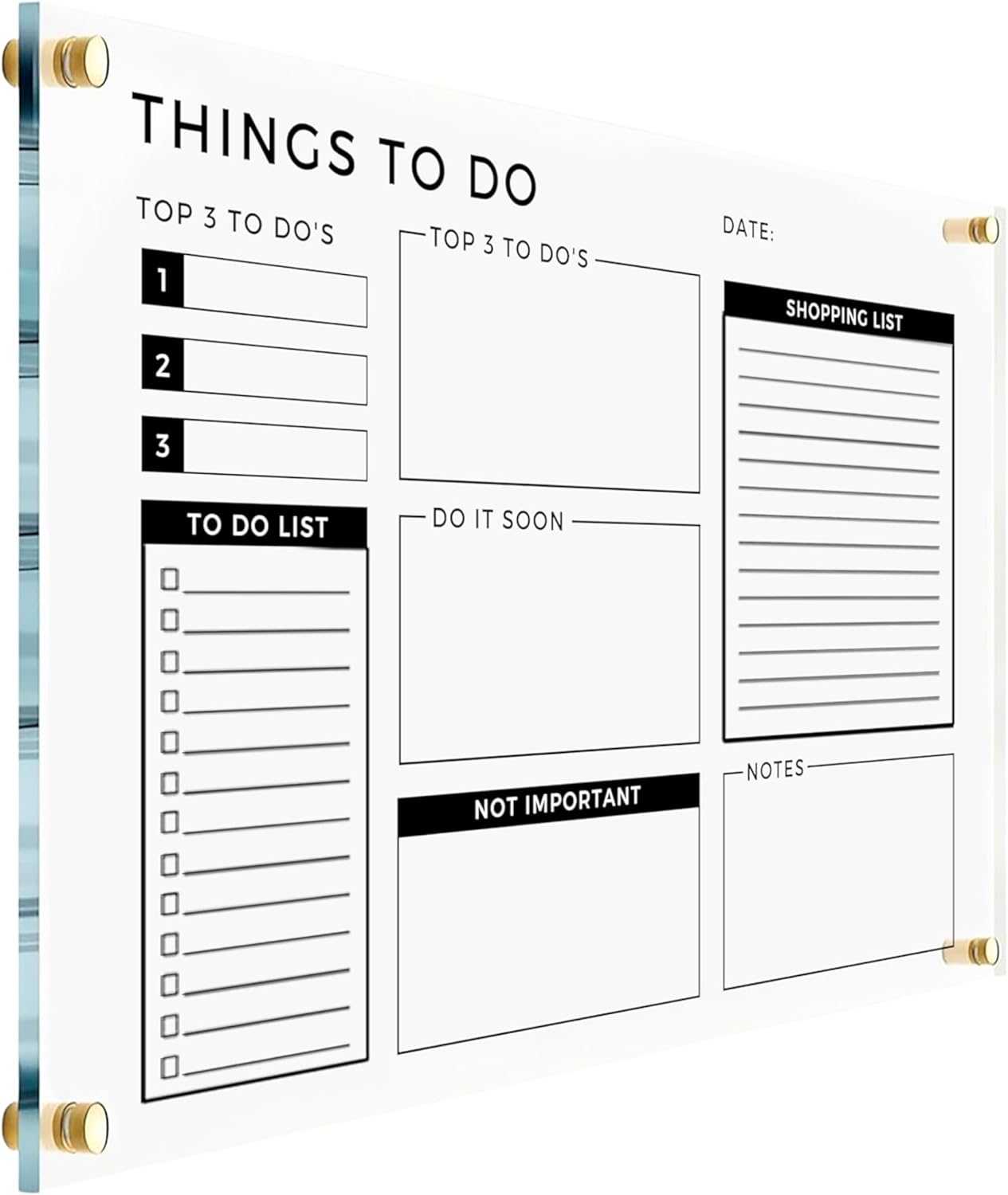 Personalized Acrylic To-Do Planner Wall Calendar for Home Use