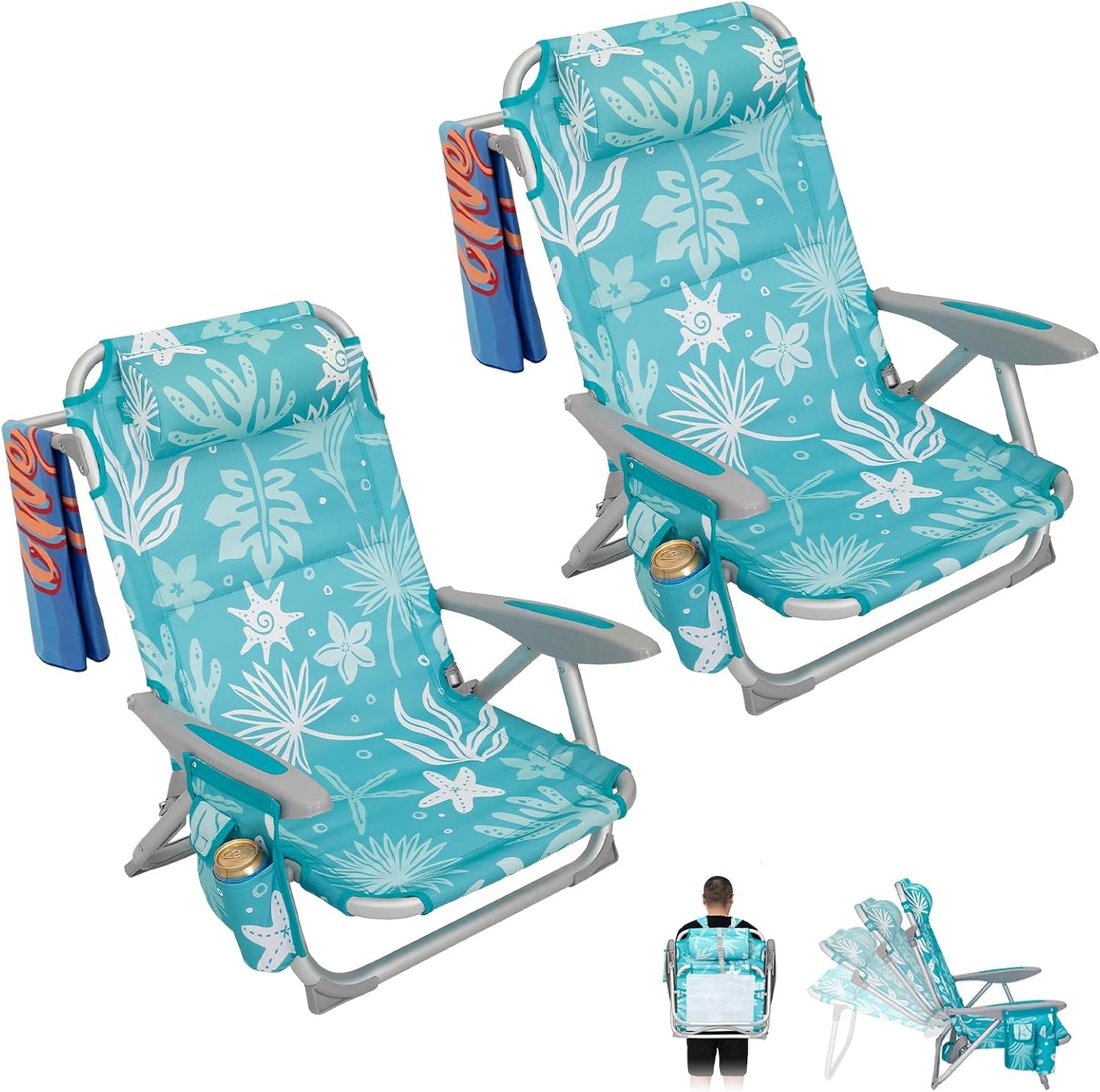 WEJOY Beach Chair for Adults - Lightweight, Adjustable, Portable